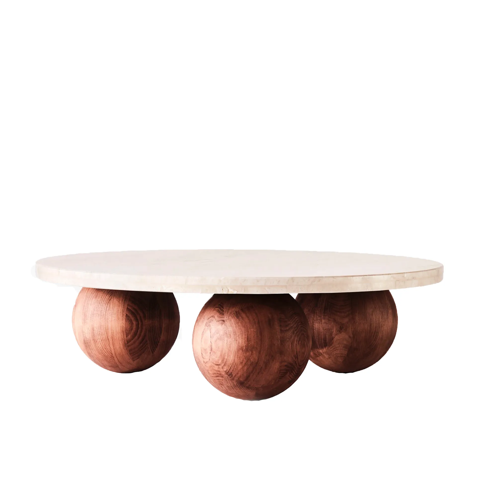 Sphere Sofa Table Round Travertino - Dusty Deco - Edin & Lina Kjellvertz - NO GA