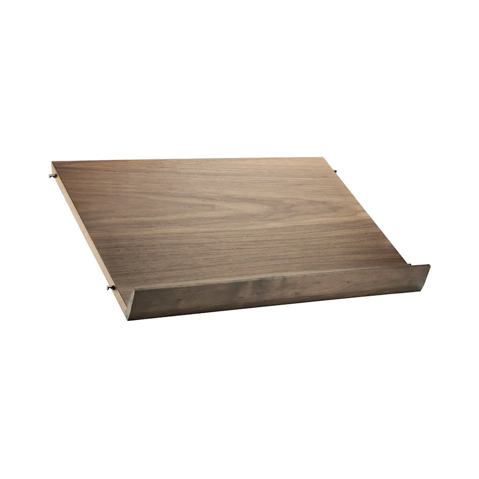 Tidskriftshylla trä 58 cm valnöt
