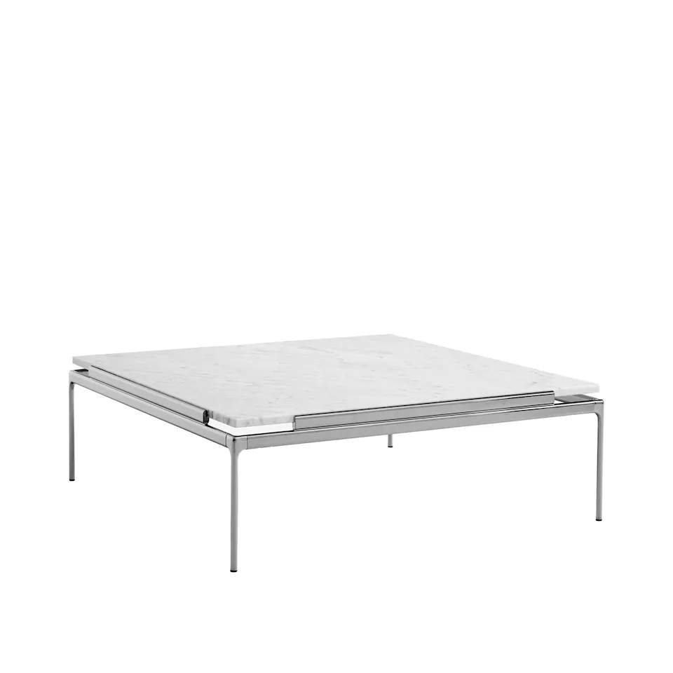 Sett Coffee Table LN13, Bianco Carrara/Dark Chrome