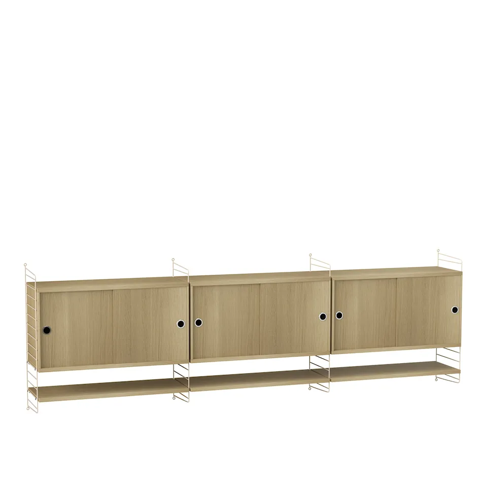 Vardagsrum hyllsystem F ek/beige