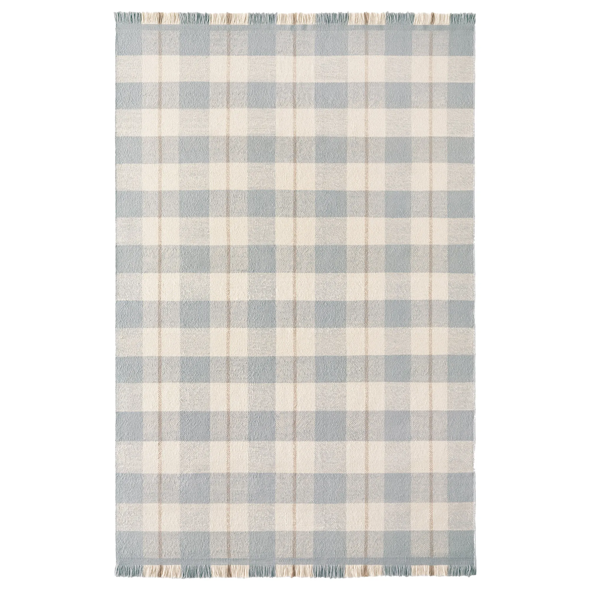 Plaid Blue/Cream ullmatta - 1
