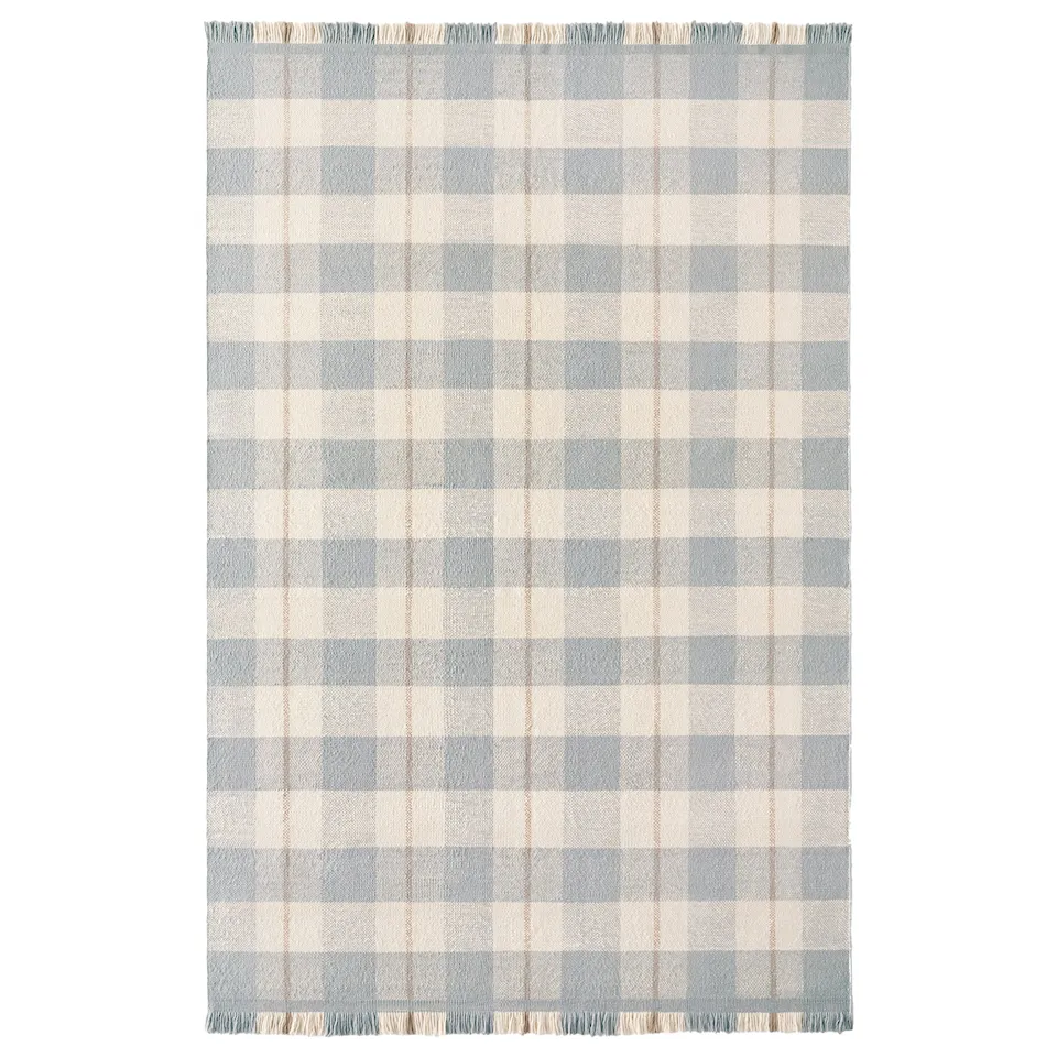Plaid Blue/Cream ullmatta