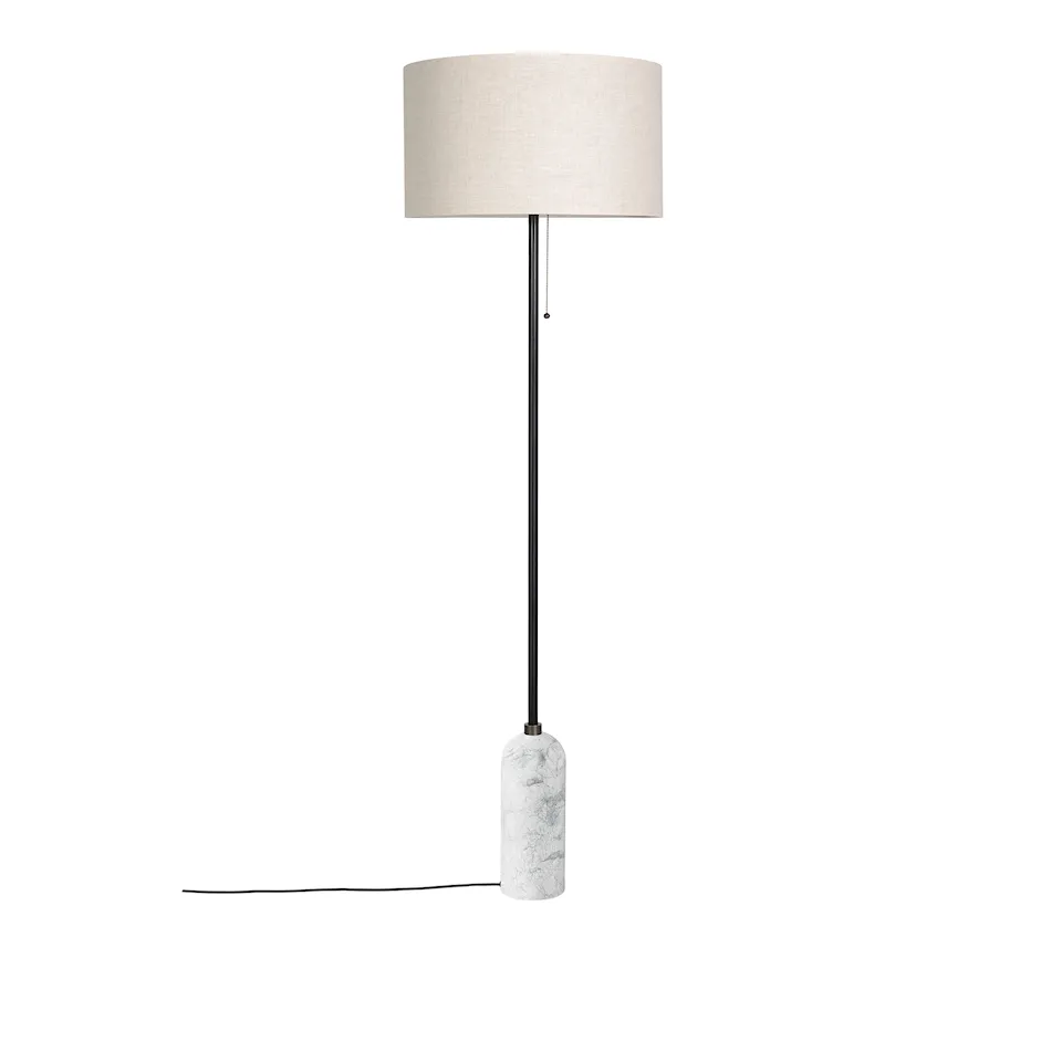 Gravity golvlampa vit marmor