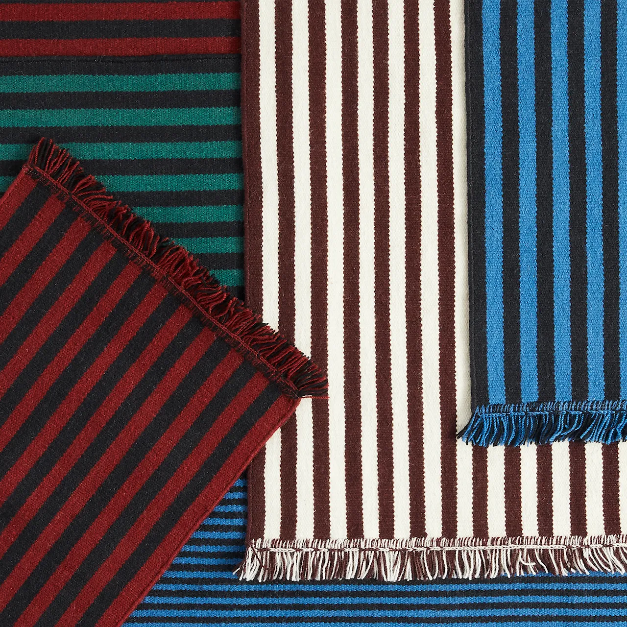 Stripes and Stripes Wool Mat Cream