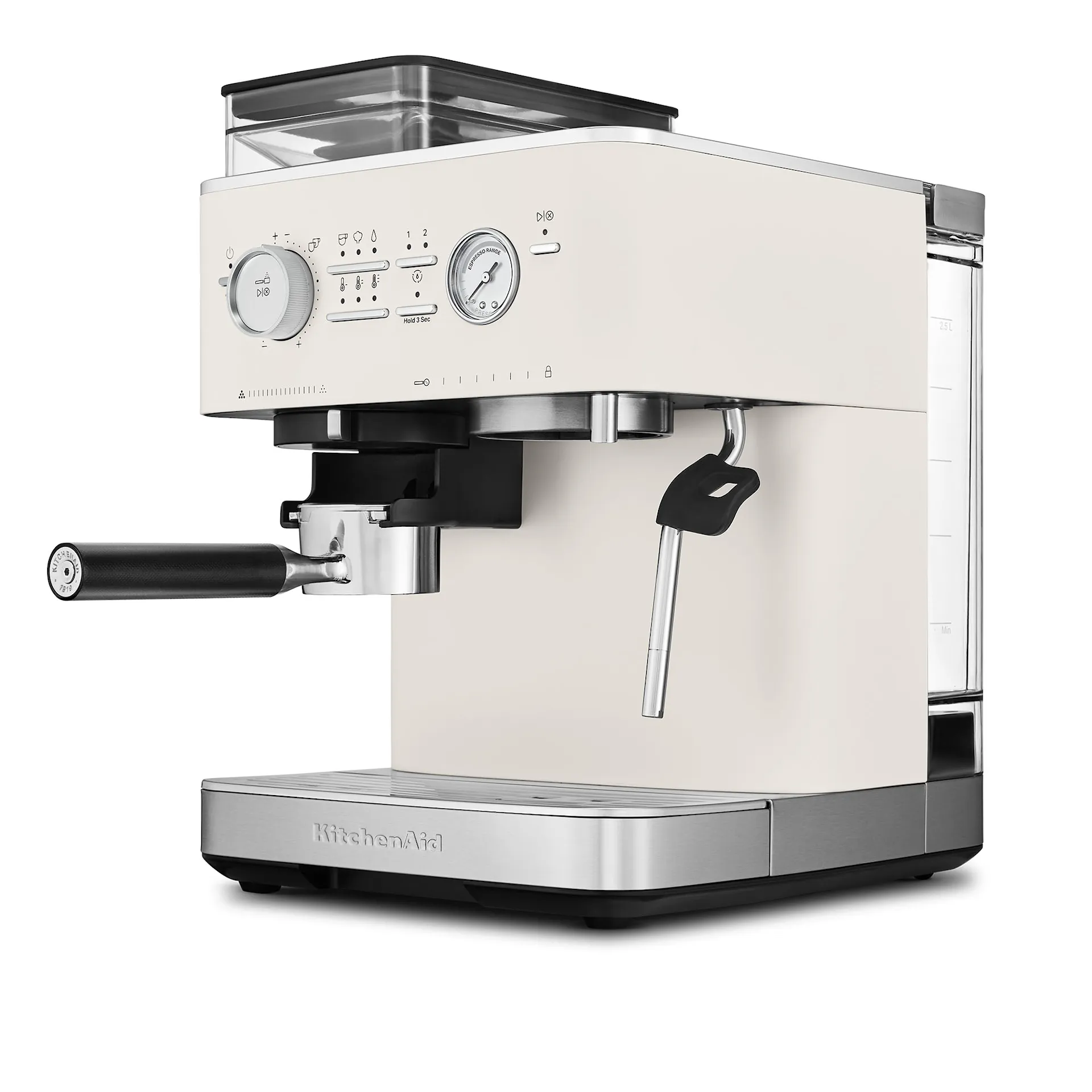 Halvautomatisk espressomaskin med kvarn porcelain white 5KES6551EPL - KitchenAid - NO GA