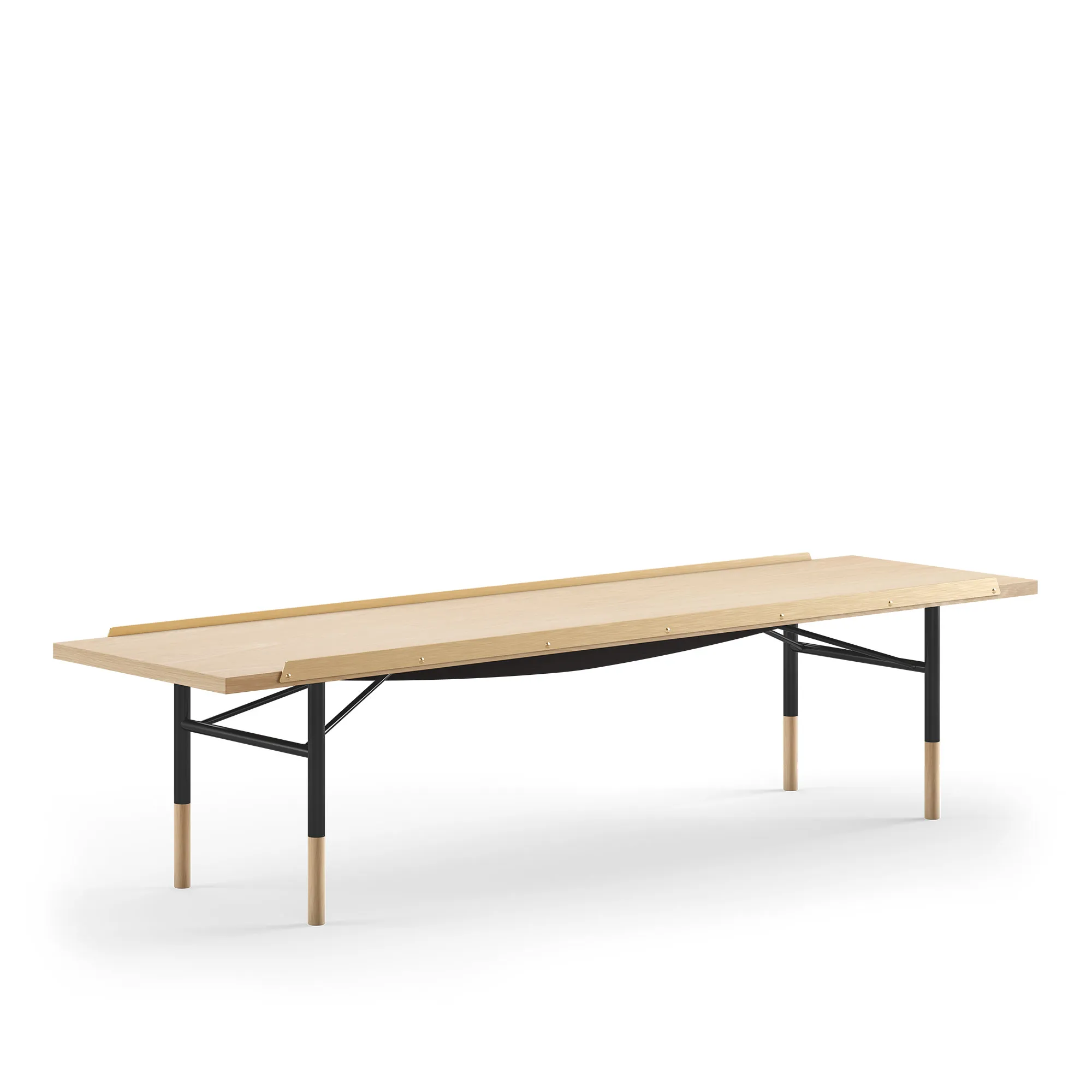 Table Bench bänk Small med mässingskanter - 1