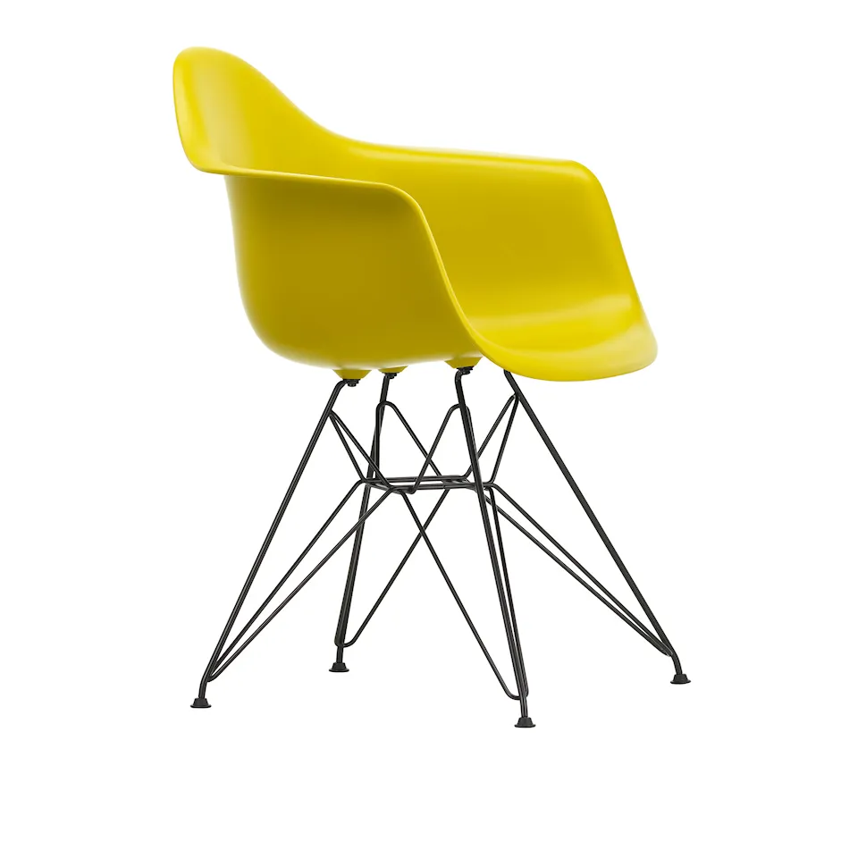 Eames Plastic Armchair DAR 34 Mustard Basic Dark Base