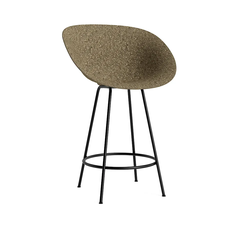 Mat Bar Armchair 65 cm Black Steel