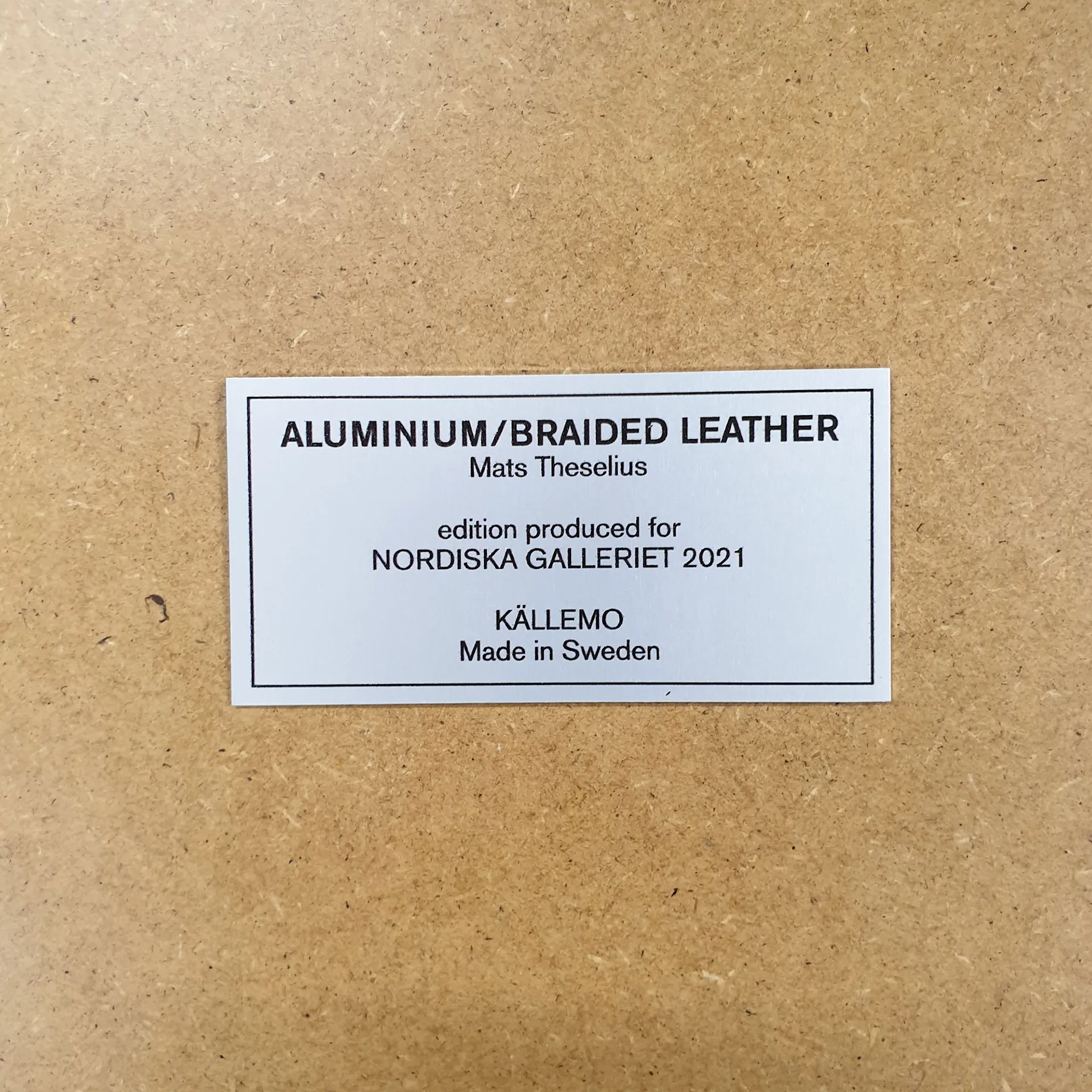 Aluminium Nordiska Galleriet LTD Edition 2021 - Källemo - Mats Theselius - NO GA