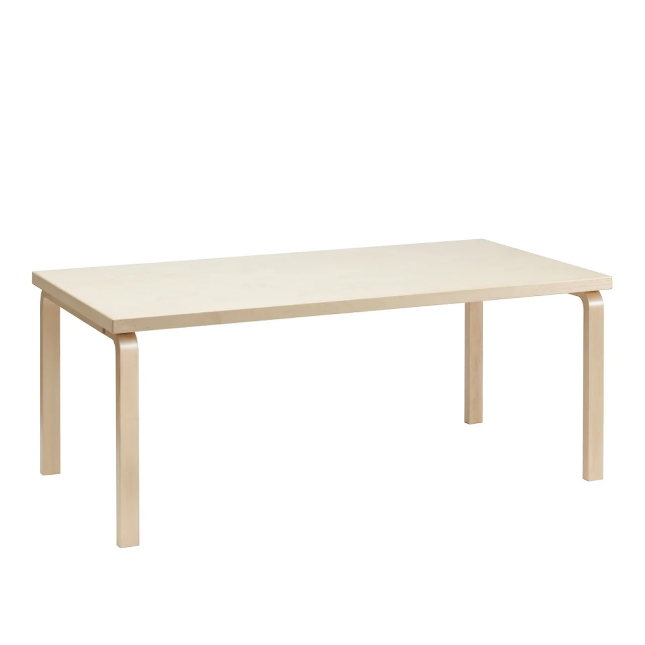 Aalto Table 83 vit laminat/klarlackad