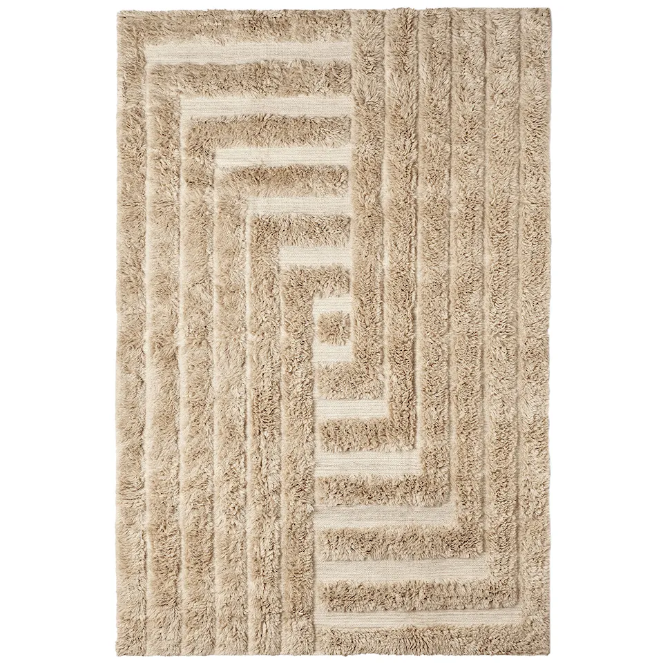 Shaggy Labyrinth Beige ullmatta