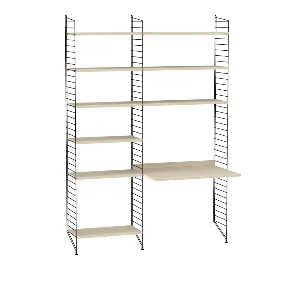 Kontor hyllsystem B ask/svart