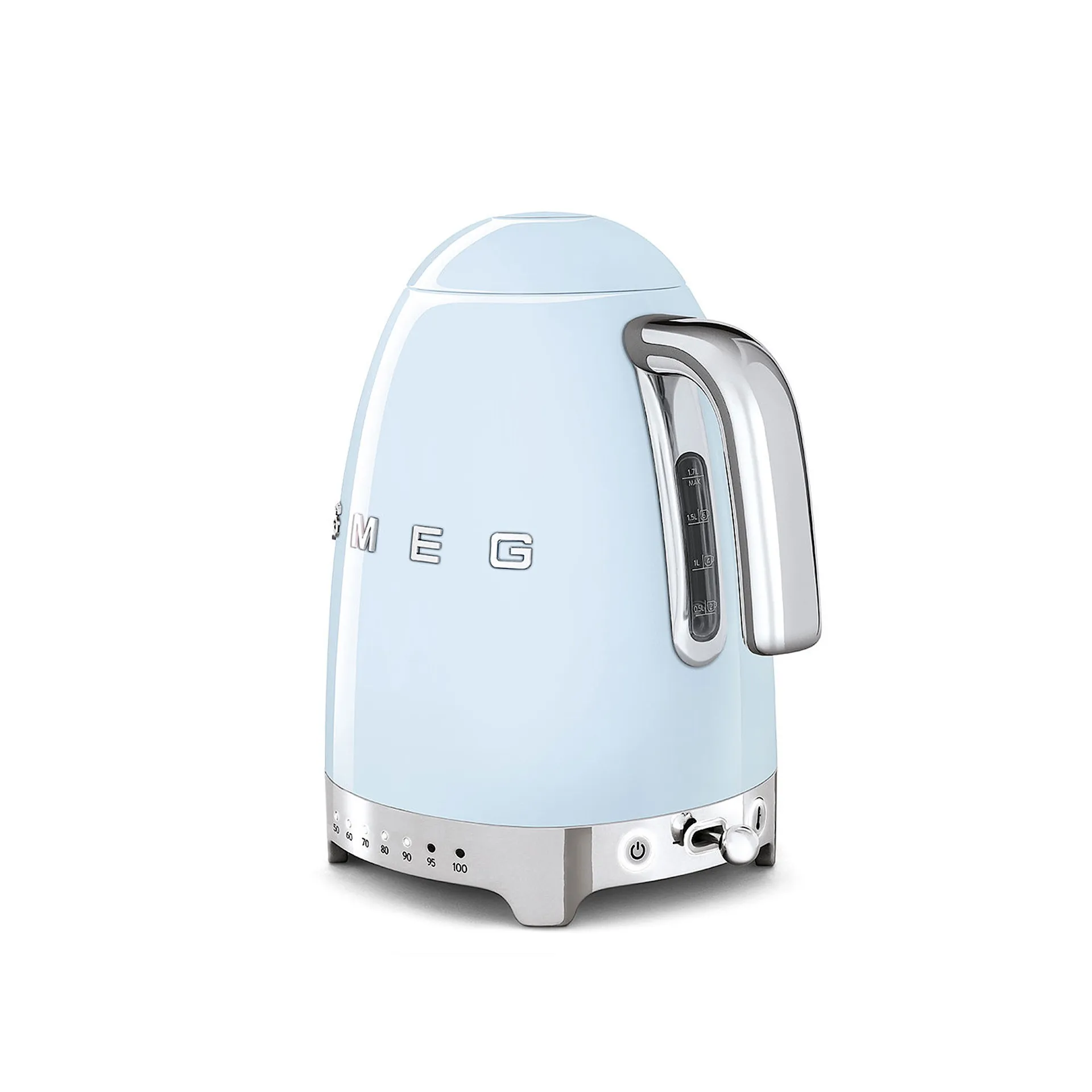 Smeg Kettle 1,7 L Adjustable Temperature Pastel Blue - Smeg - NO GA