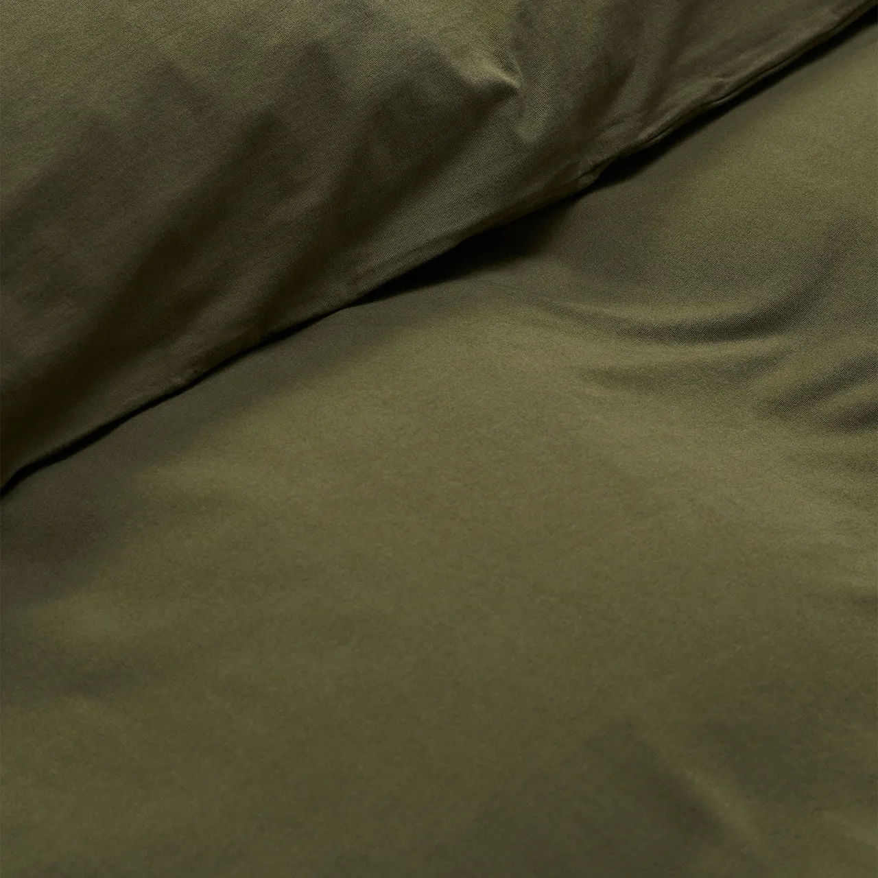 Nude Duvet Cover Jersey - Washed Army Green