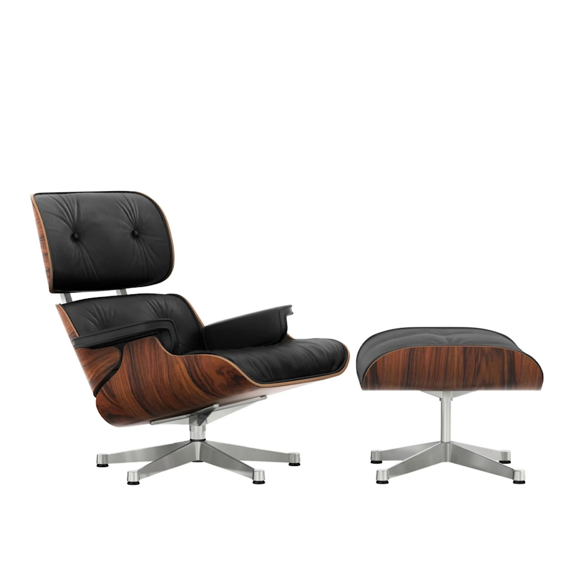 Eames Lounge Chair & Ottoman Santos Palisander Polished - Vitra - Charles & Ray Eames - NO GA