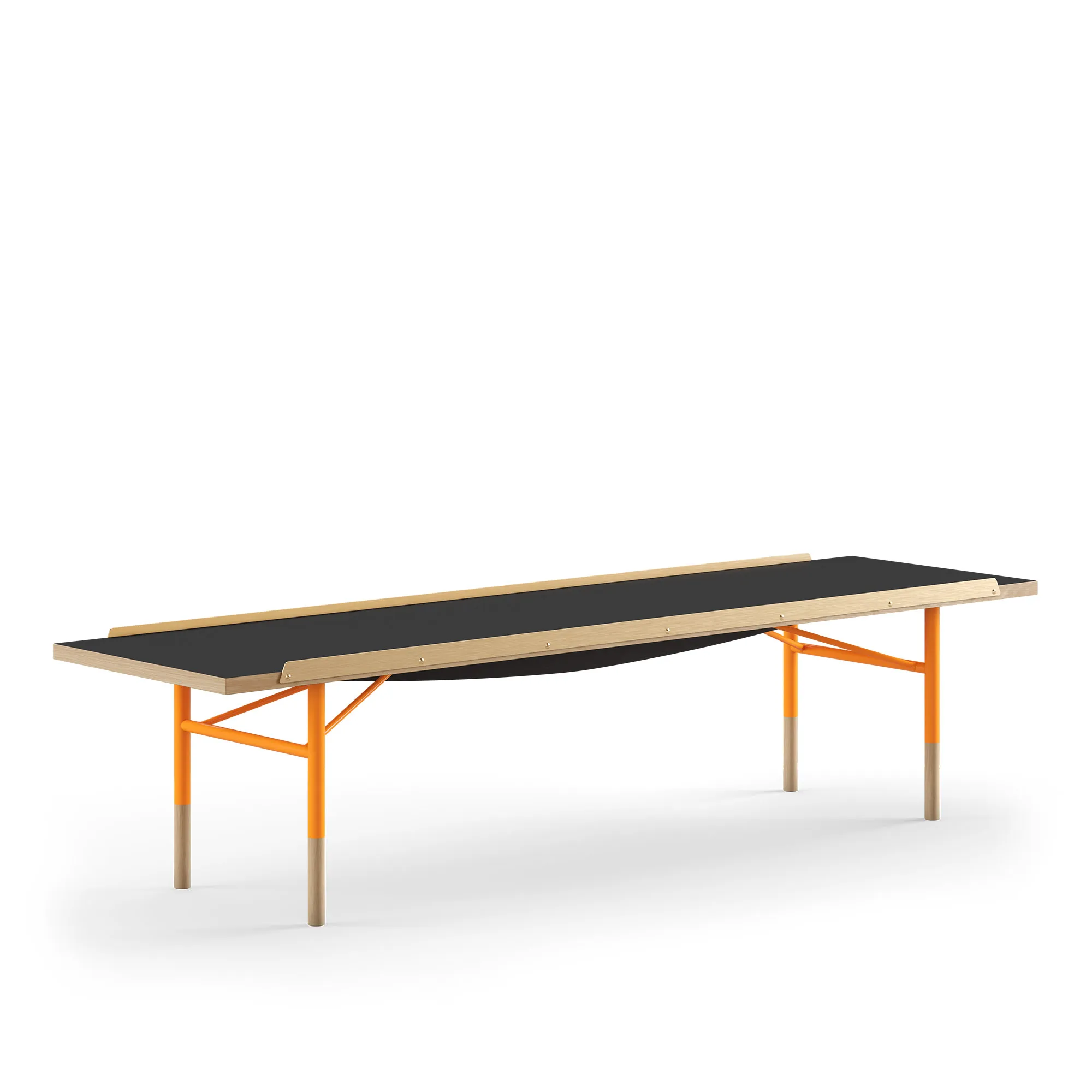 Table Bench bänk Large med mässingskanter - 1