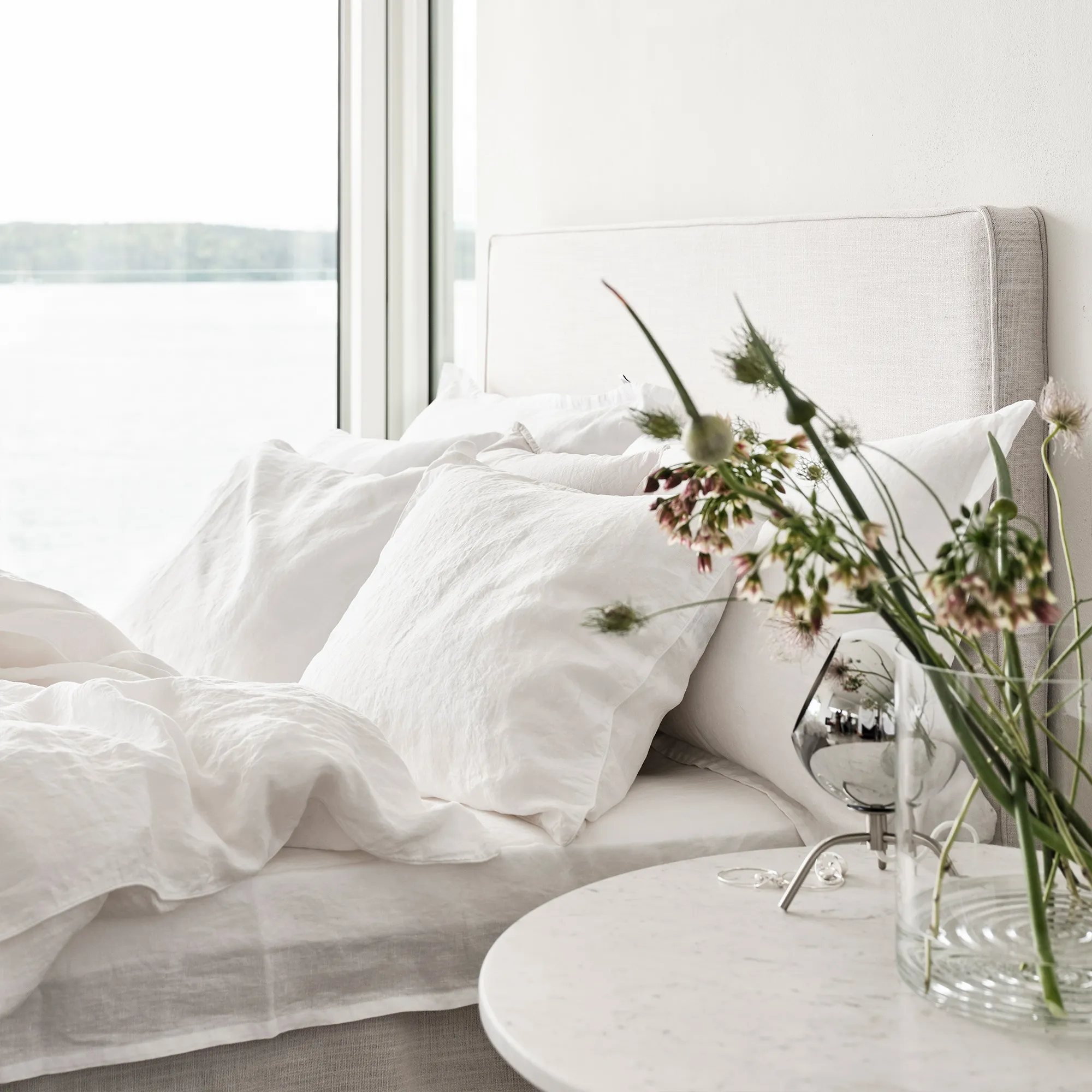 Alexandra Linen Ivory sänggavel - 3