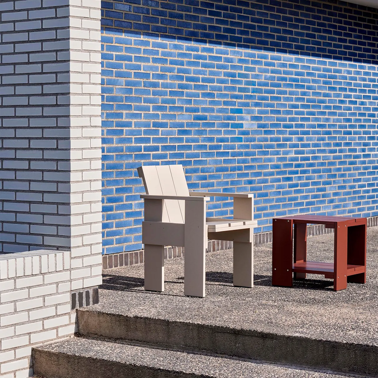 Crate Side Table / White