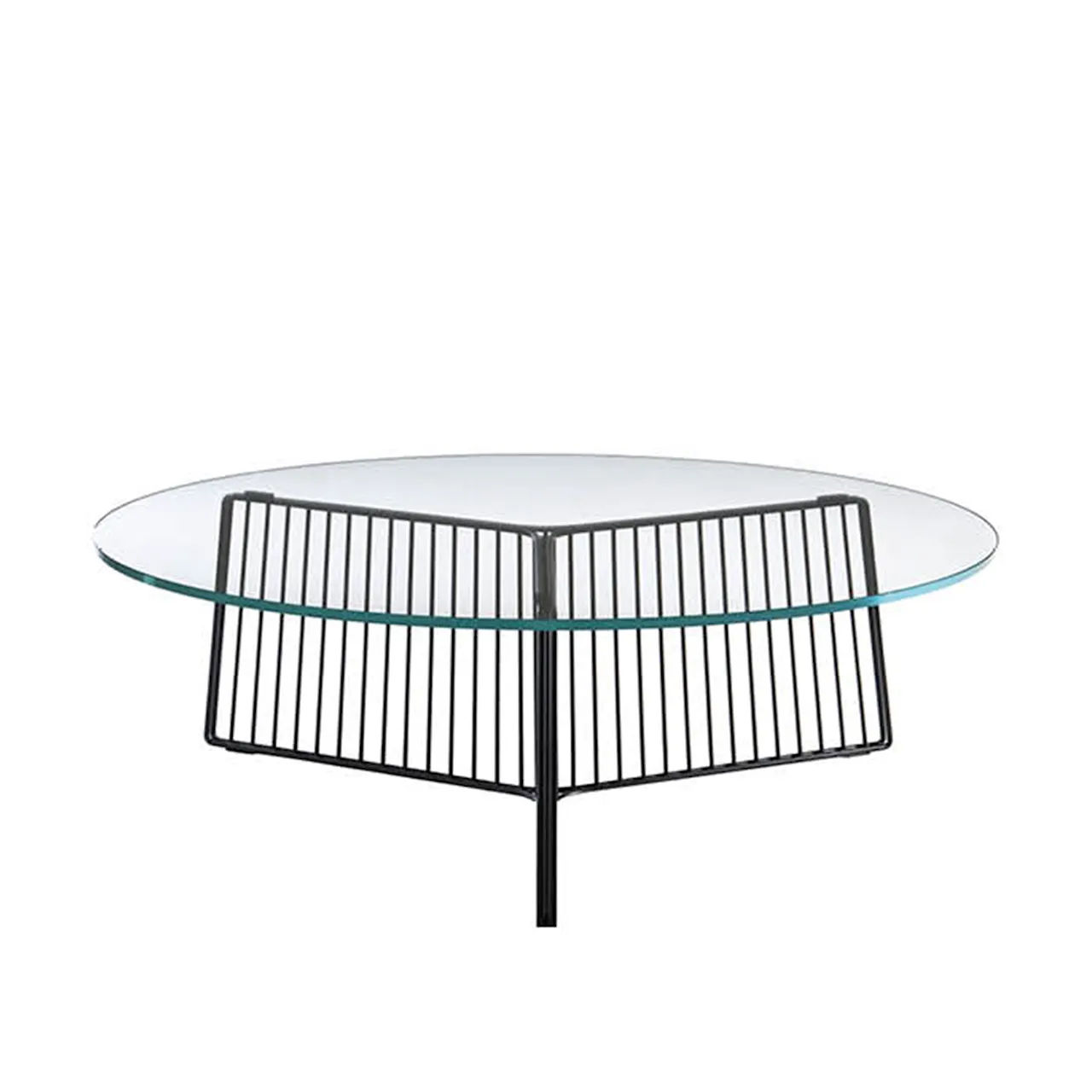 Anapo Round Table D80 cm Glass Top/Black Painted Steel