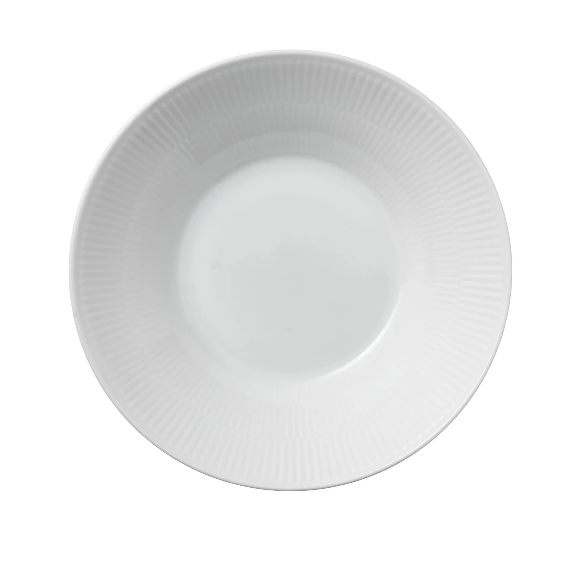 White Fluted Djup Tallrik 24 cm - Royal Copenhagen - NO GA