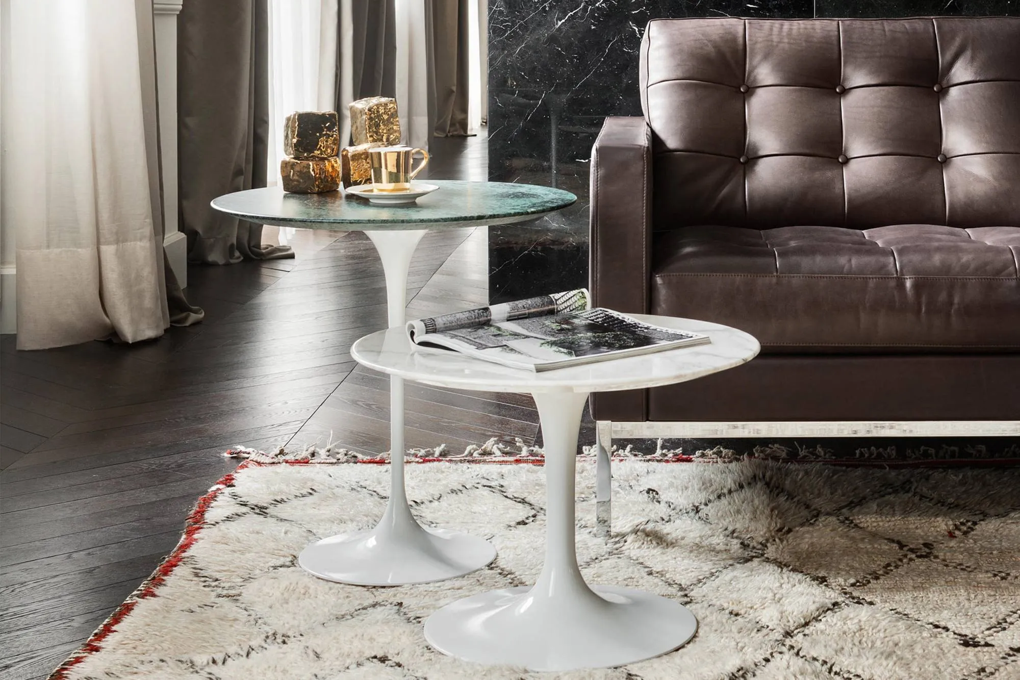 Saarinen Round sidobord Ø 41 cm White - 2