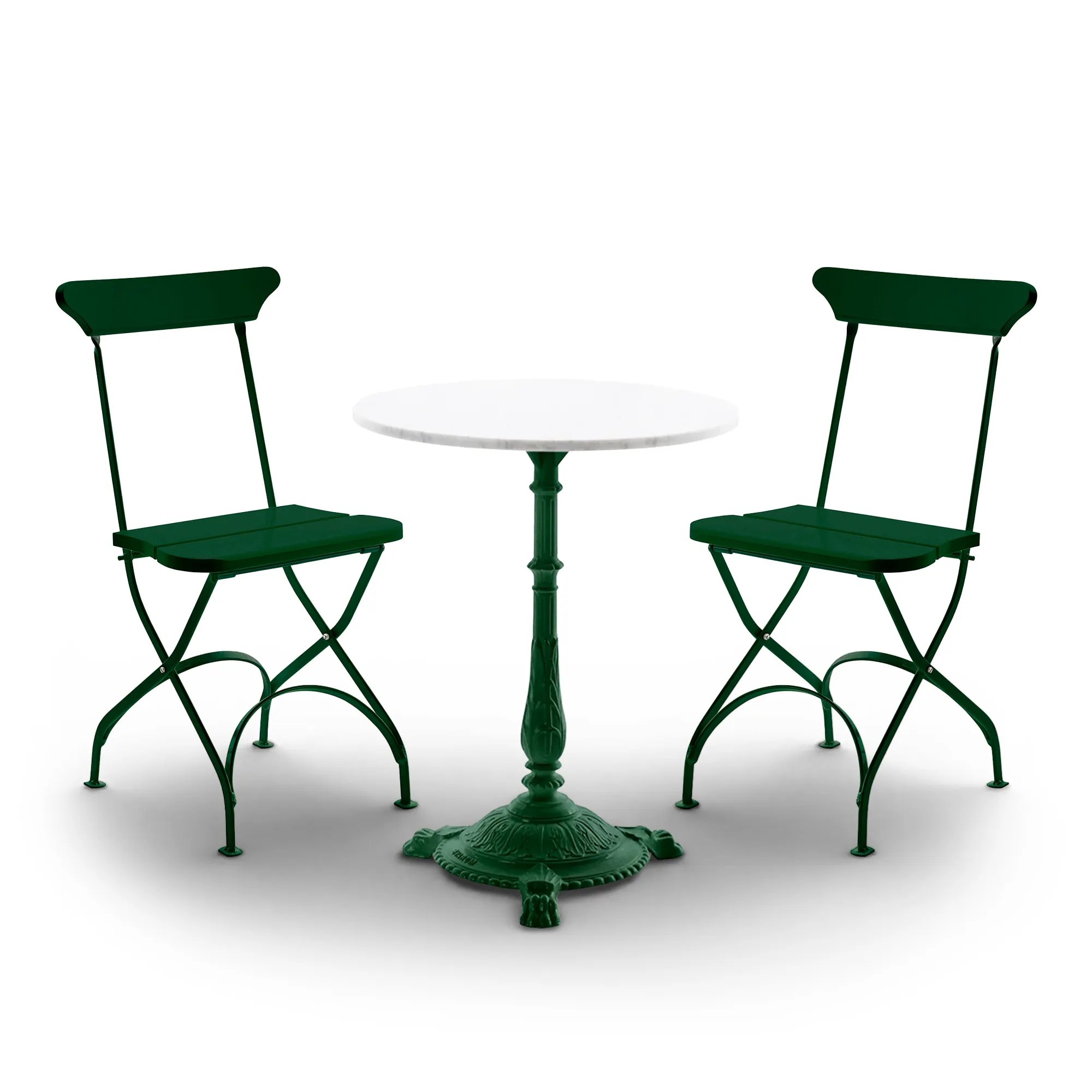 Classic No. 2 trädgårdsstolar 2 st & Classic cafébord Ø50 cm - 1