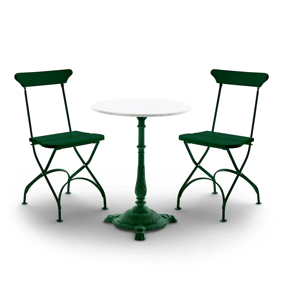 Classic No. 2 trädgårdsstolar 2 st & Classic cafébord Ø50 cm