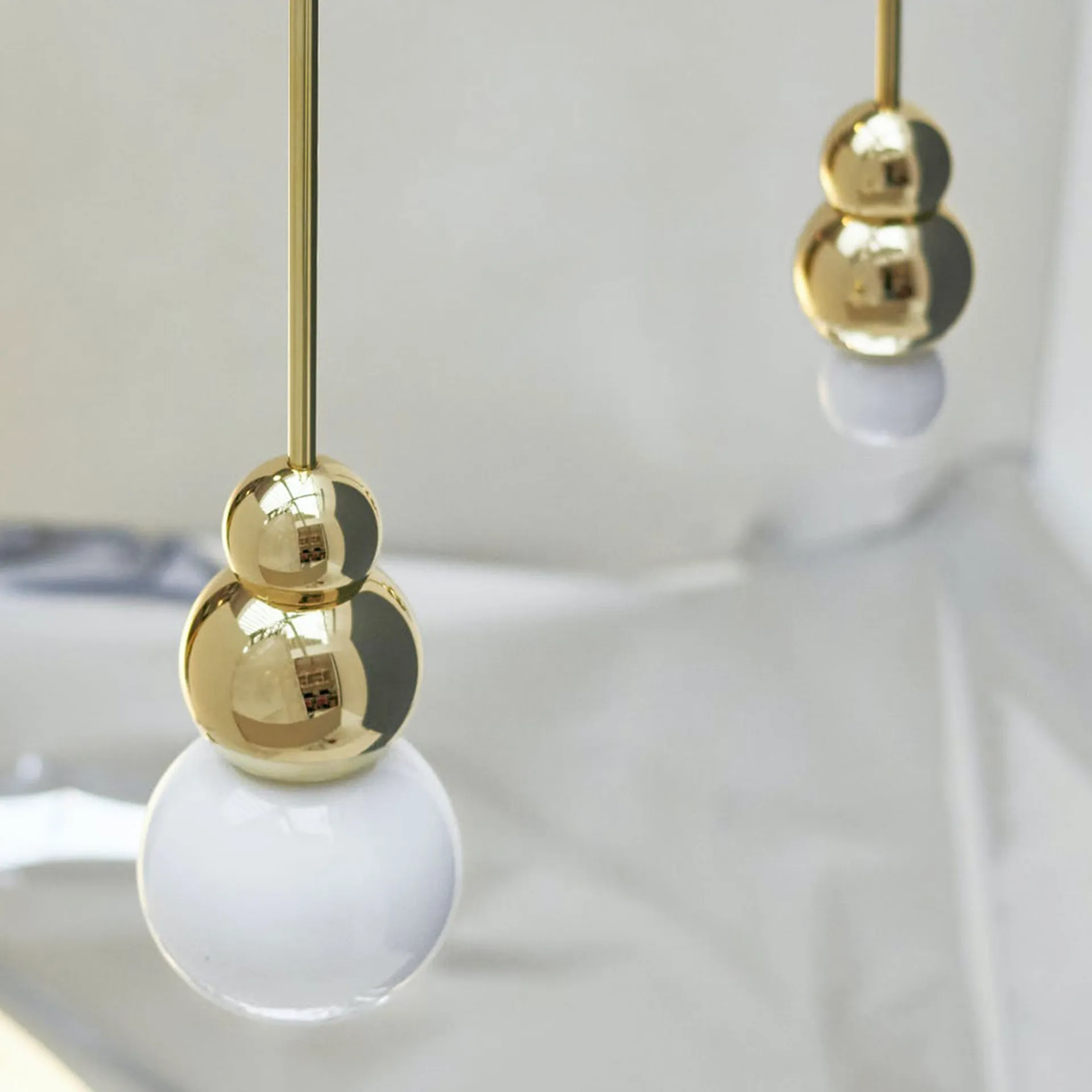 Ball Light Pendant Large Rod Polished Brass - Michael Anastassiades - Michael Anastassiades - NO GA