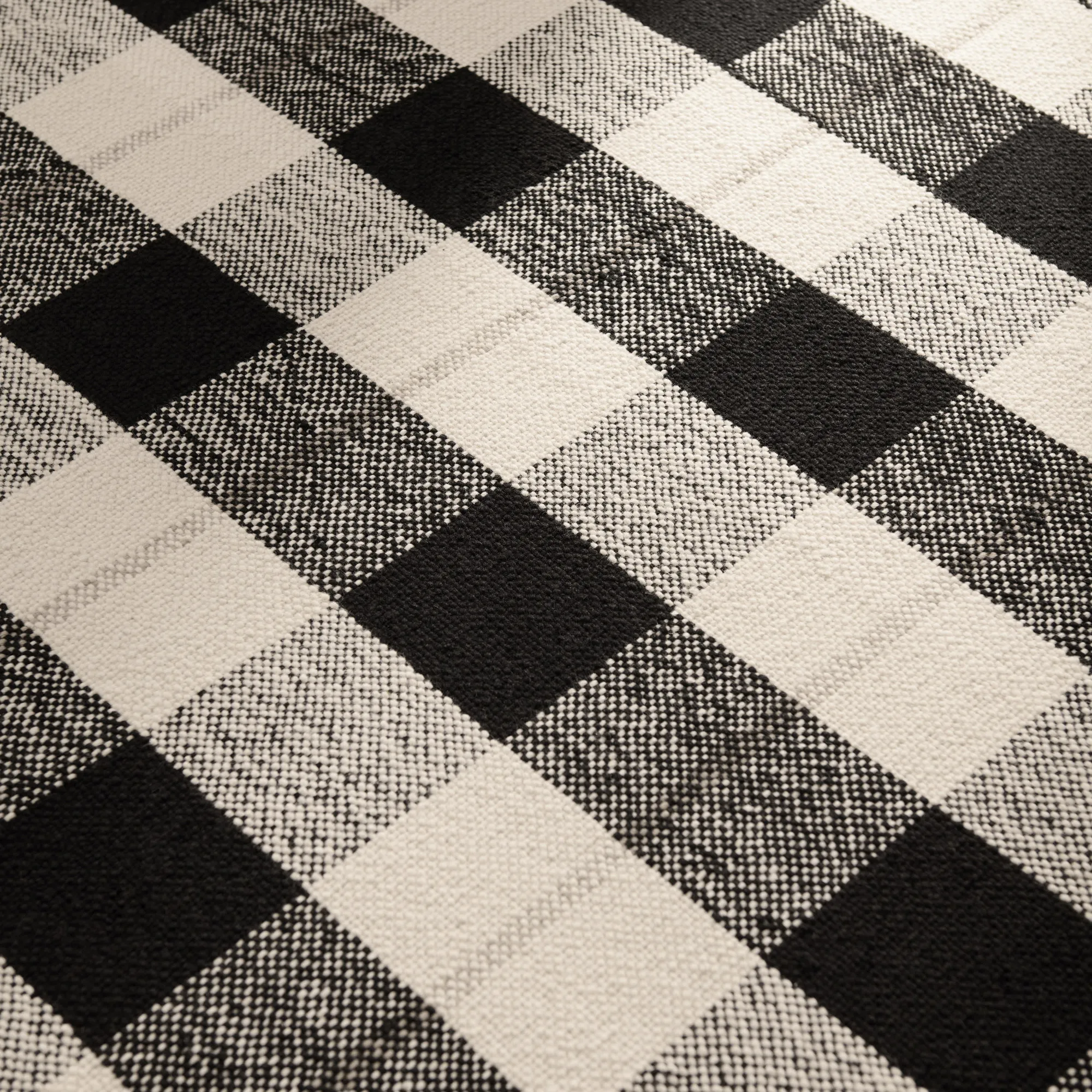 Plaid Black/Cream ullmatta - 5