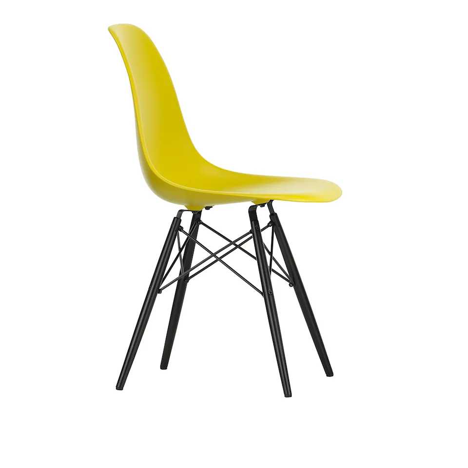 Eames Plastic Chair DSW - 34 Mustard - Black Maple