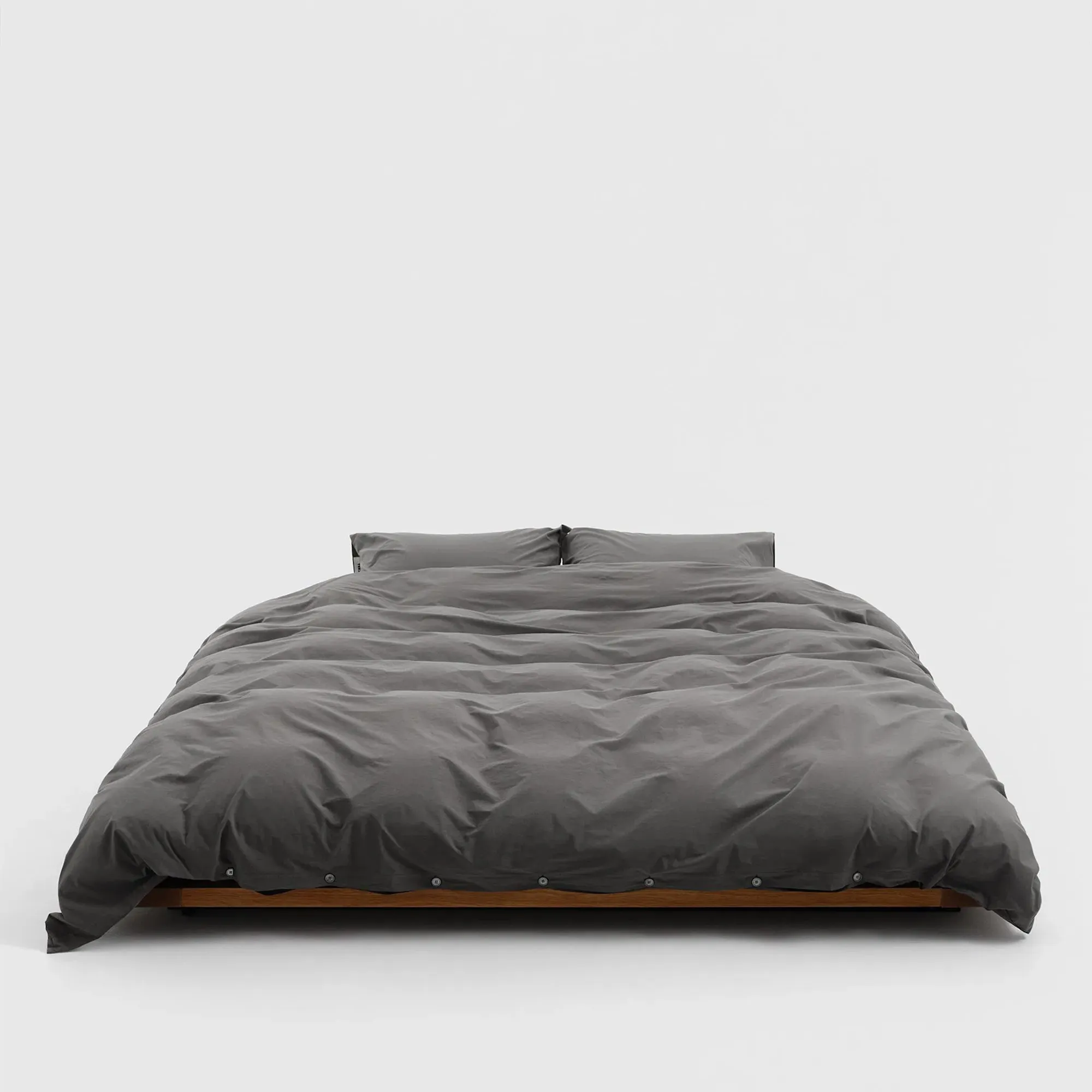 Percale Solid Dark Taupe påslakan - 4