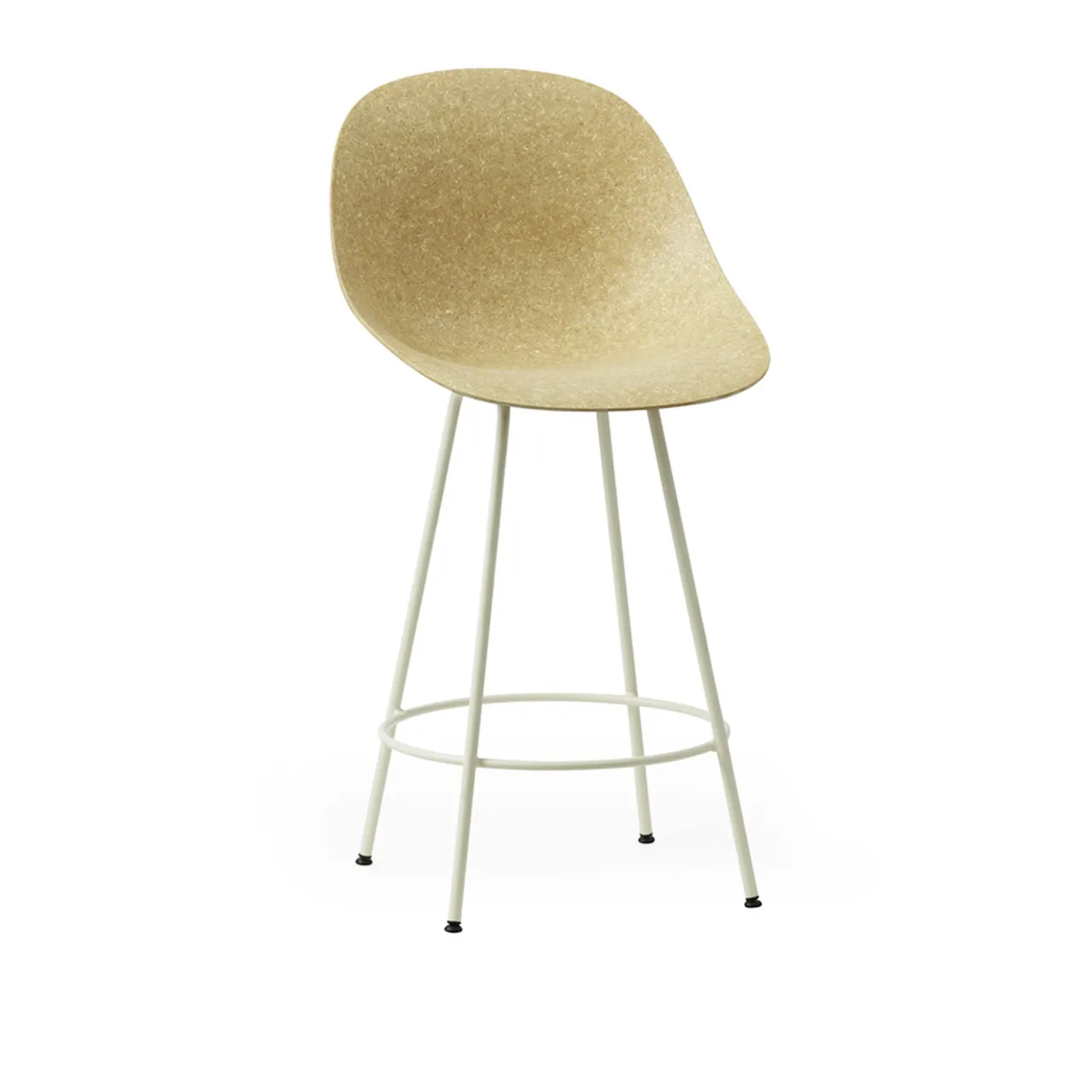 Mat Bar Chair 65 cm Cream Steel