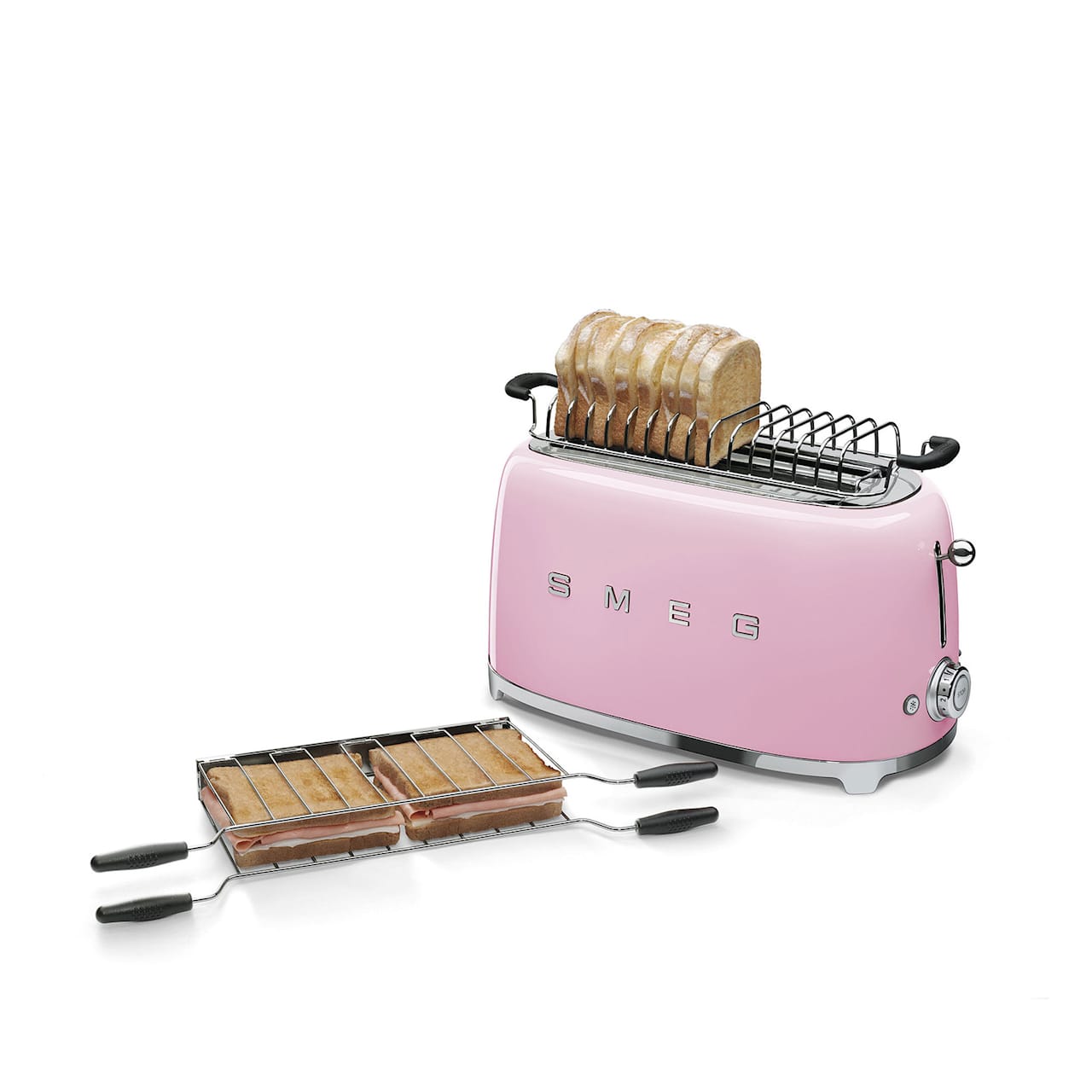 Smeg 4 Slice Toaster Pink