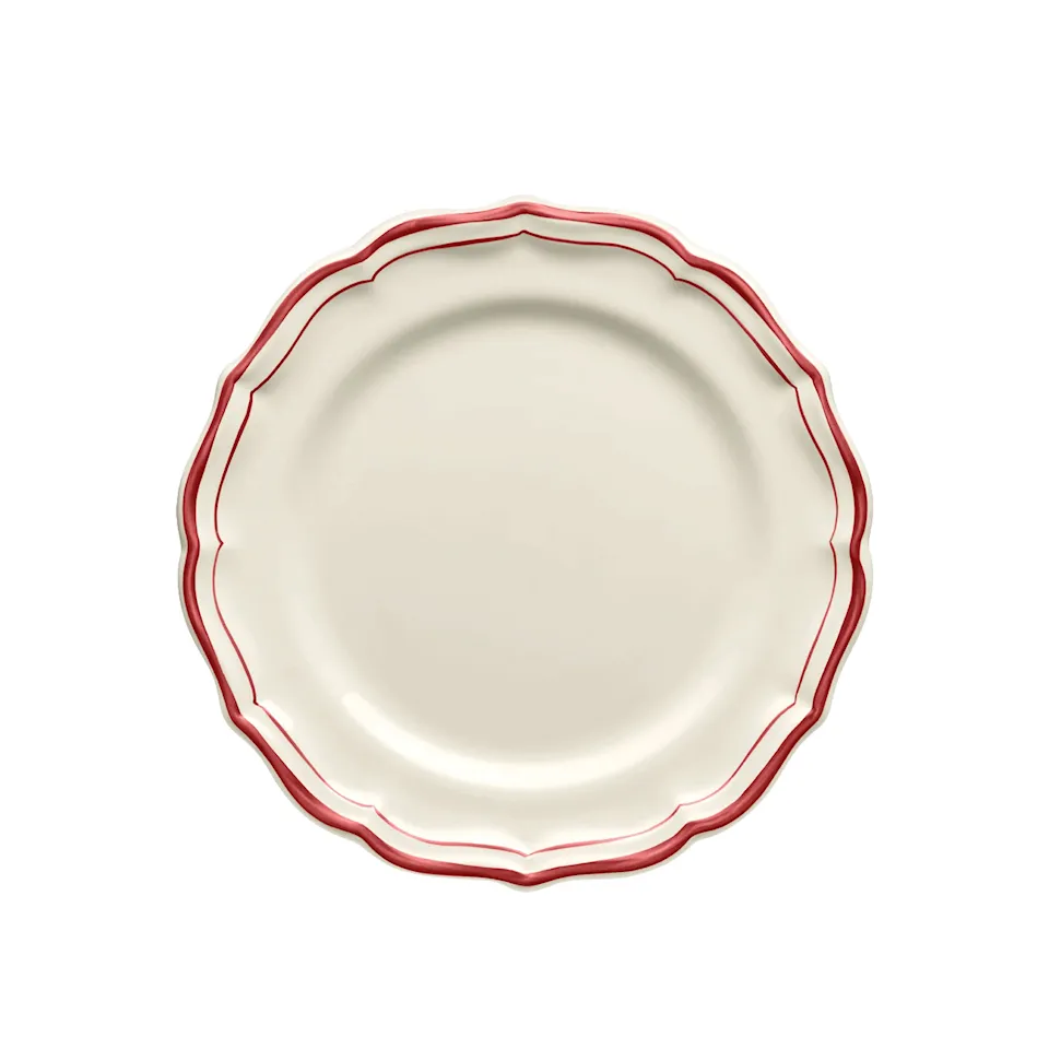 Filet desserttallrik 4-pack röd