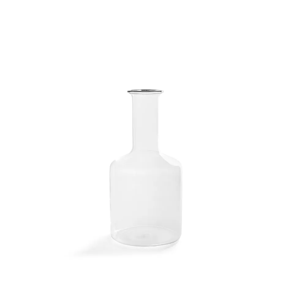 Rim Carafe Clear With Black Rim