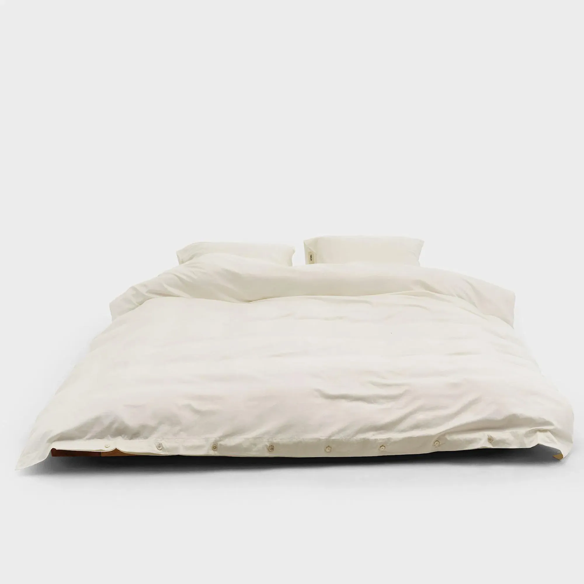 Sateen Solid Cloud White påslakan - 3