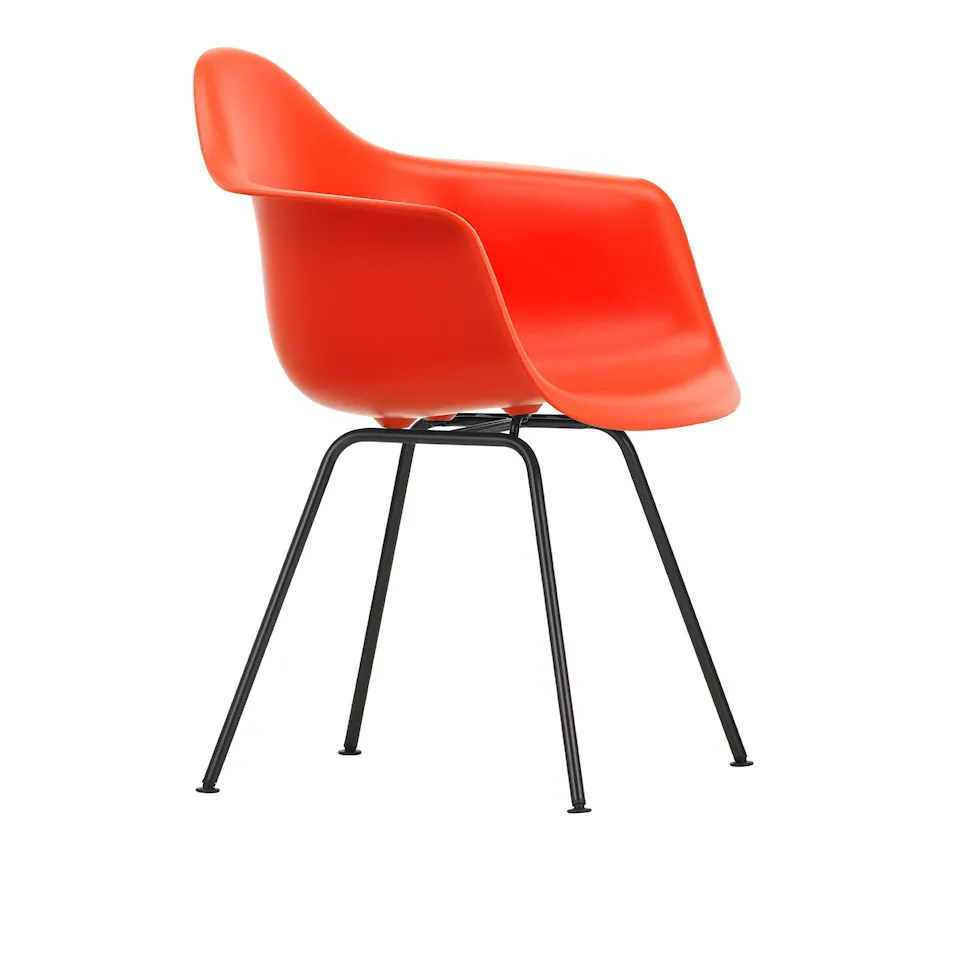 Eames Plastic Armchair DAX - 03 Poppy Red - Basic Dark Base