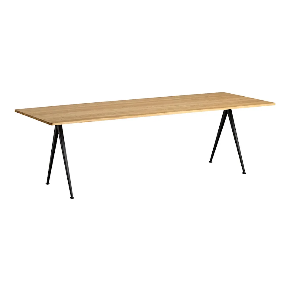 Pyramid Table 02 250x85 cm Svart/Klarlackad Ek