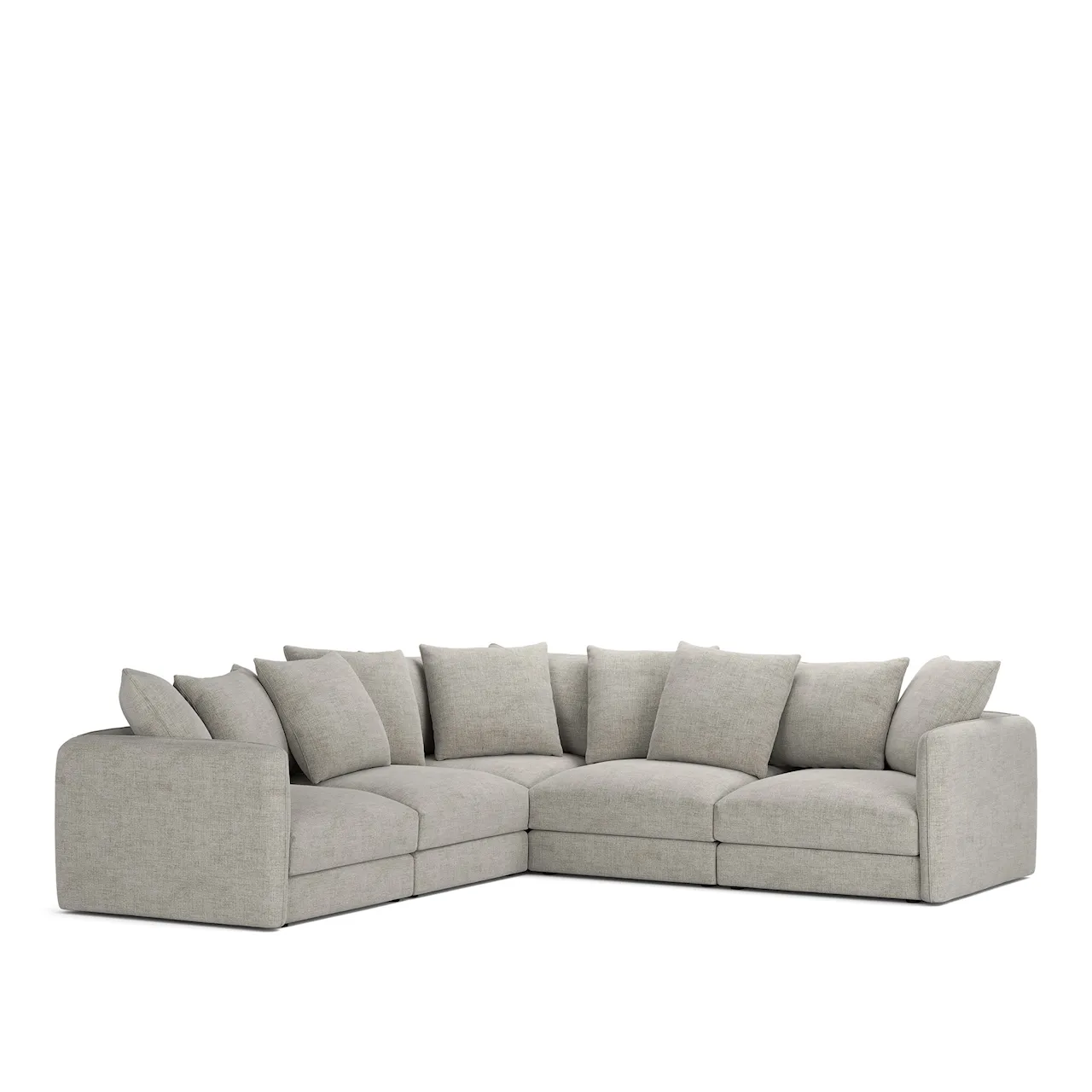 Pavarotti 5-Seater Corner, Fixed Cover, Cushion Variant 01, Lario 38