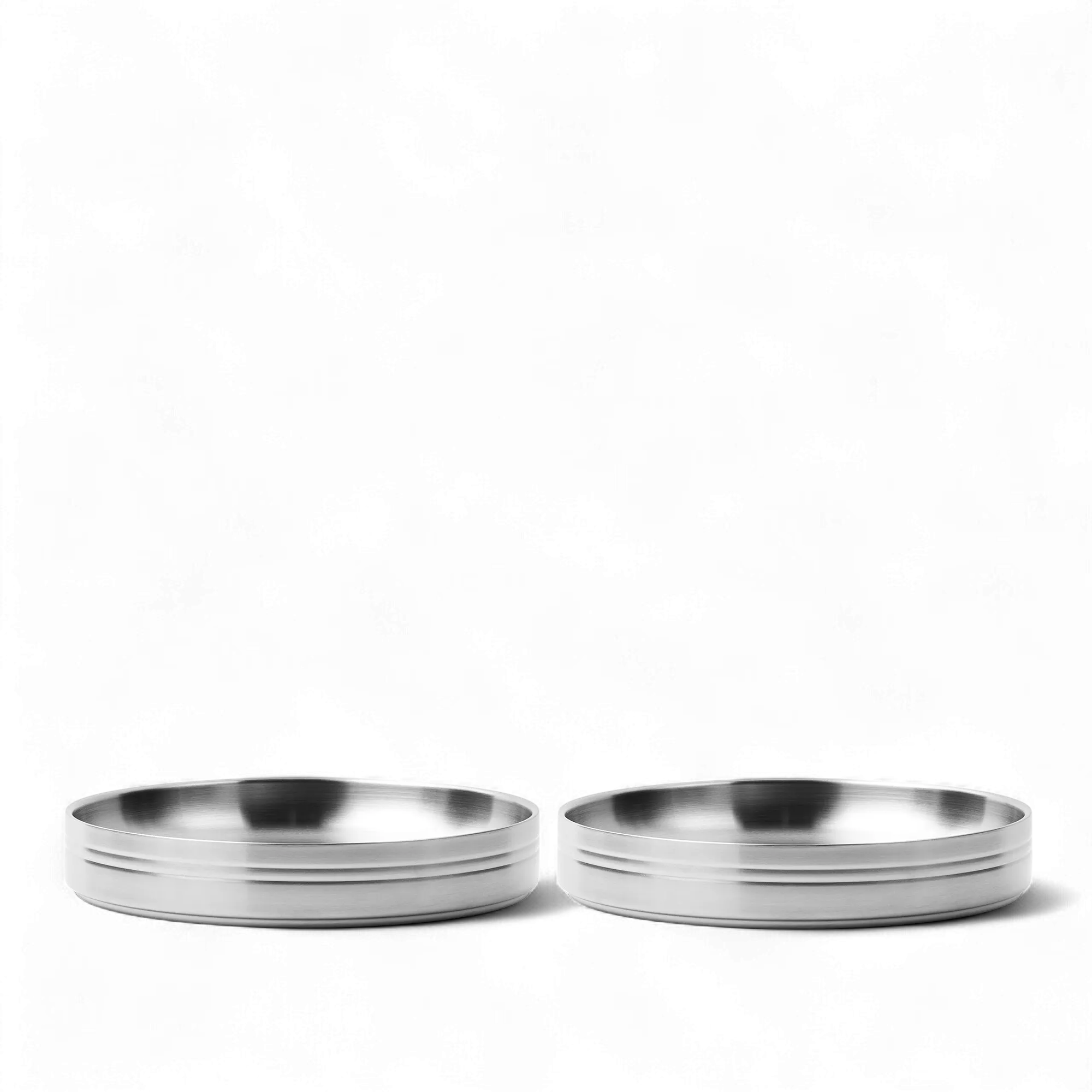 Stainless Steel Pastatallrik - Set of 2 - 1