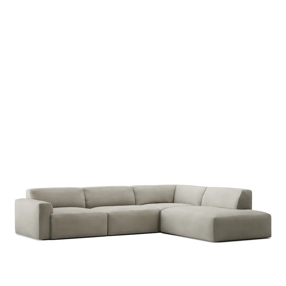 Brick 4-Seater Corner Open End Right - Shadow Khaki