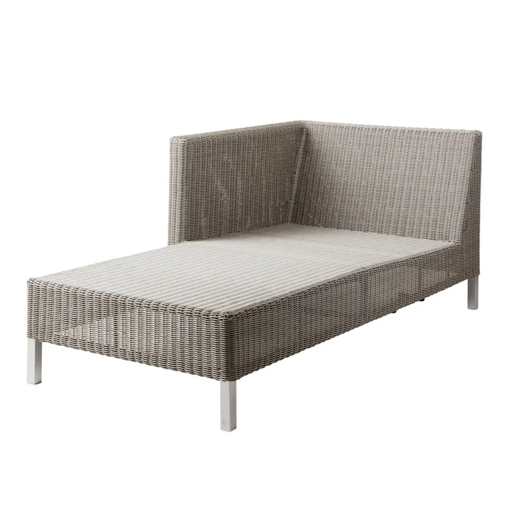 Connect Chaiselounge Modulsoffa, Höger, Taupe, Cane-Line Weave - 1