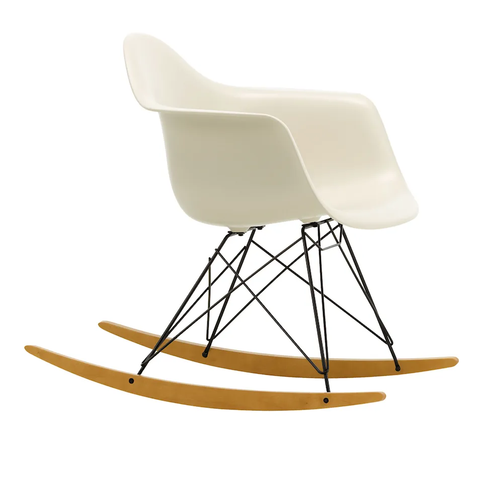 Eames Plastic Armchair RAR - 11 Pebble - Basic Dark Base - Golden Maple