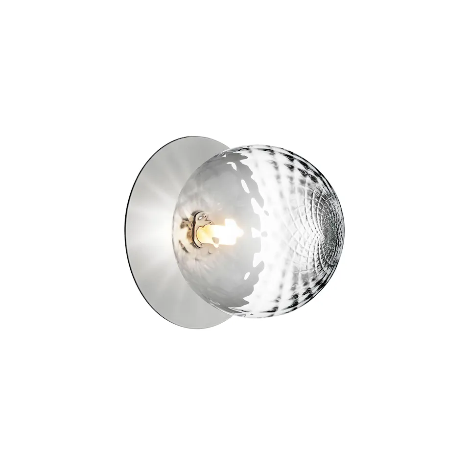 Liila 1 wall lamp large silver/optic clear