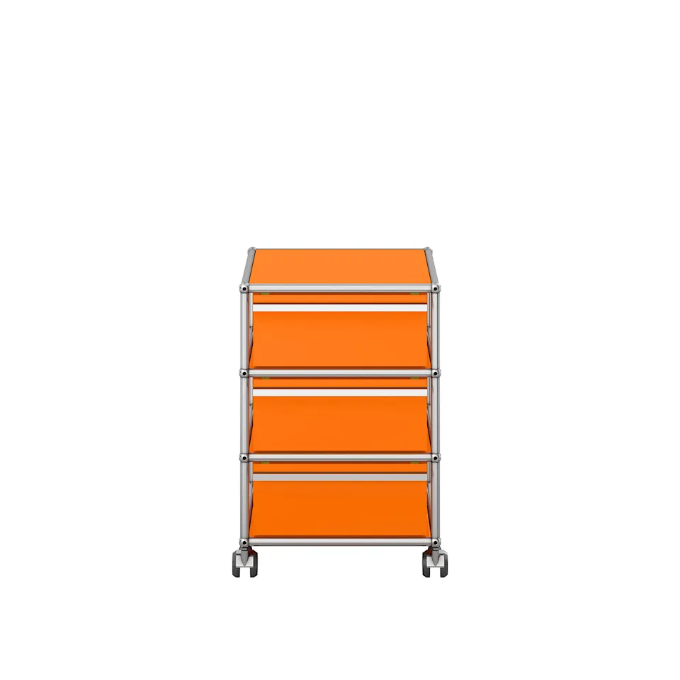 USM Haller 114 Mobile pedestal, Pure Orange