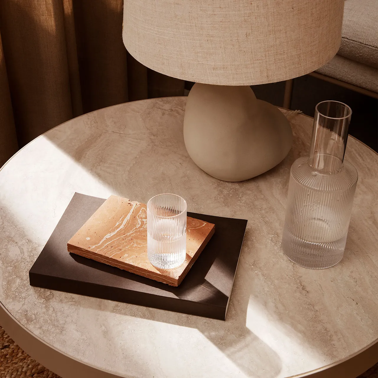 Travertine Large soffbord
