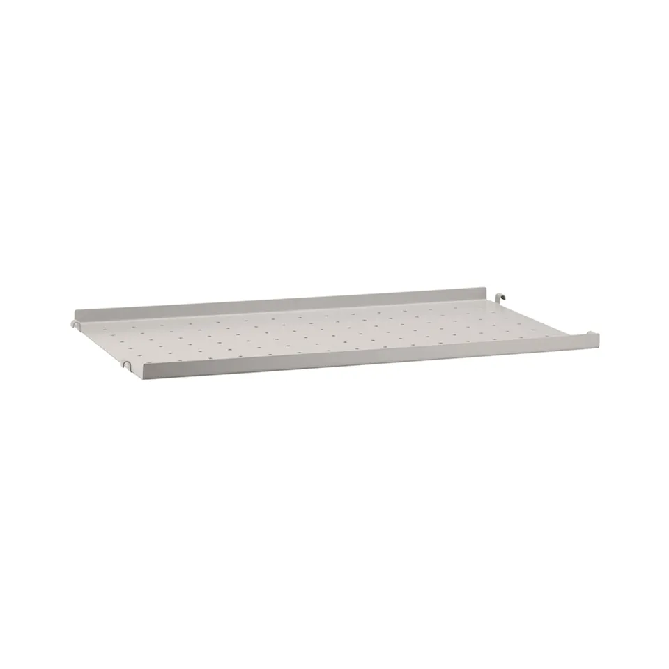 Metallhyllplan låg kant 58 x 30 cm beige