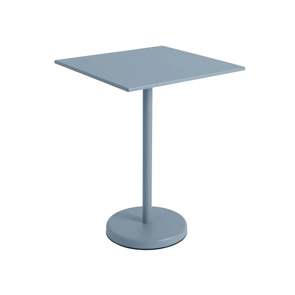 Linear Steel Café Table 70 x 70 h: 95 cm - Pale Blue