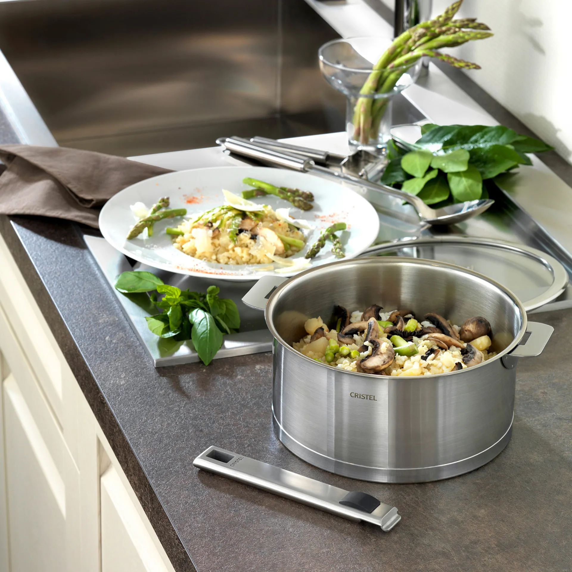 Strate Removable Saucepan & Platine Lid - CRISTEL - NO GA