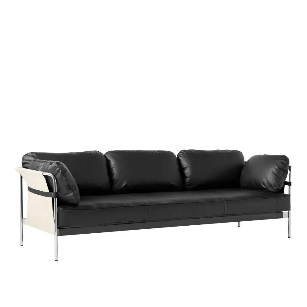 Can 3-sitssoffa Chrome/Natural - 1